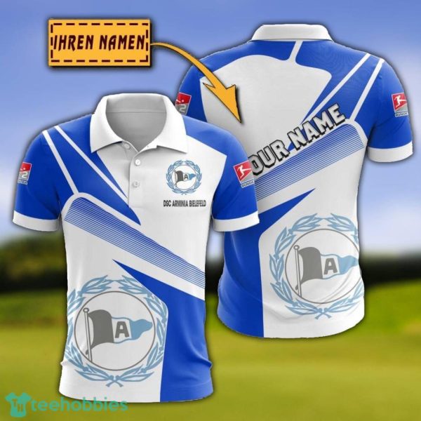 DSC Arminia Bielefeld 3D Polo Shirt Custom Name For Fans Product Photo 1