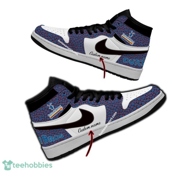 Dutch Bros Coffee Air Jordan Hightop Shoes Personalized Crocodile Skin Pattern Gift For Men Women Fans - Dutch Bros Coffee Air Jordan Hightop Shoes Personalized Design 1