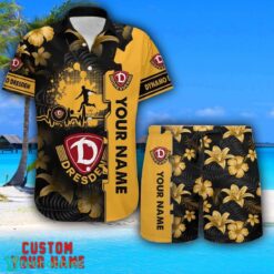 Dynamo Dresden Tropical Combo Hawaiian Shirt And Shorts Personalized Name For Fans Product Photo 1