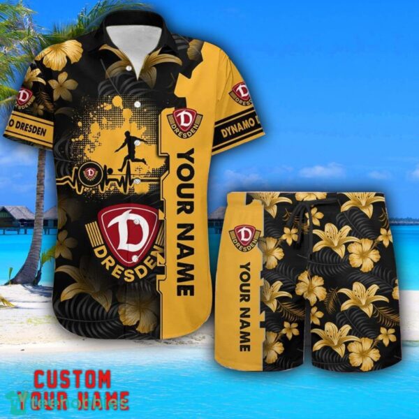 Dynamo Dresden Tropical Combo Hawaiian Shirt And Shorts Personalized Name For Fans Product Photo 1