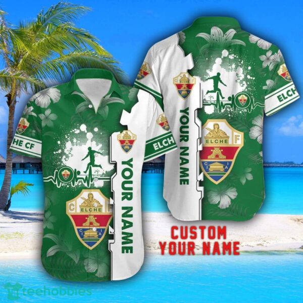 Elche CF Tropical Combo Hawaiian Shirt And Shorts Personalized Name For Fans Product Photo 2