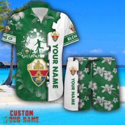 Elche CF Tropical Combo Hawaiian Shirt And Shorts Personalized Name For Fans Product Photo 1