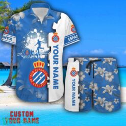 Espanyol Tropical Combo Hawaiian Shirt And Shorts Personalized Name For Fans Product Photo 1