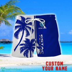 ESTAC Troyes Coconut Pattern Hawaiian Shirt And Shorts Personalized Name Unique Gift For Summer Product Photo 2