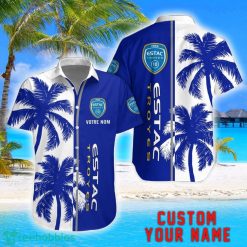 ESTAC Troyes Coconut Pattern Hawaiian Shirt And Shorts Personalized Name Unique Gift For Summer Product Photo 1