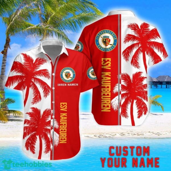 ESV Kaufbeuren Coconut Pattern Hawaiian Shirt And Shorts Personalized Name Unique Gift For Summer Product Photo 1
