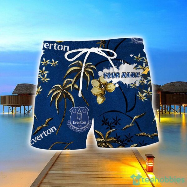Everton F.C 3D Hawaiian Shirt And Shorts Custom Name Beach Shirt Product Photo 2