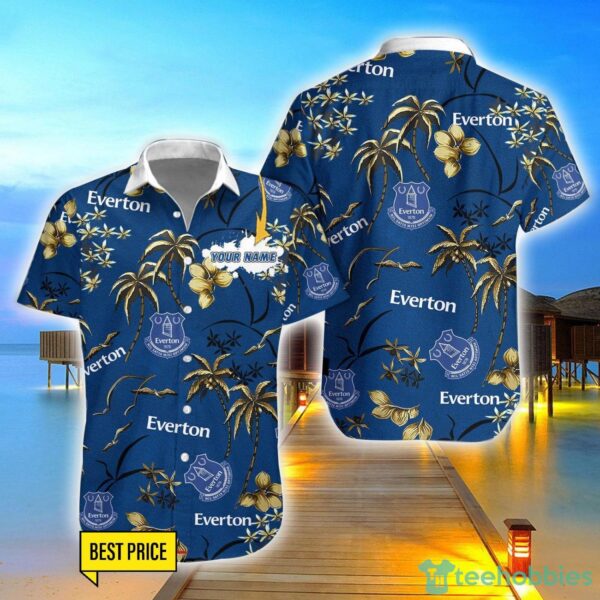 Everton F.C 3D Hawaiian Shirt And Shorts Custom Name Beach Shirt Product Photo 1