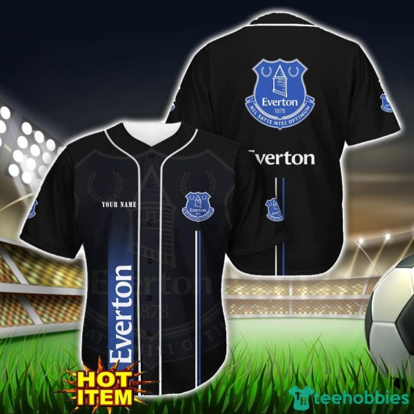 Everton F.C Black Baseball Jersey Shirt For Fans Product Photo 1