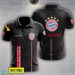 FC Bayern Munchen Polo Shirt Personalized Name Black Color Product Photo 1