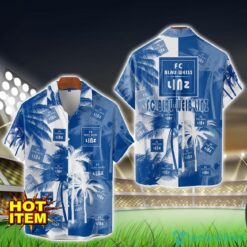 FC Blau-Weiß Linz All Over Printed Logo And Coconut Pattern Hawaiian Shirt Product Photo 1
