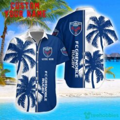 FC Grenoble Rugby Coconut Pattern Hawaiian Shirt And Shorts Personalized Name Unique Gift For Summer Product Photo 1