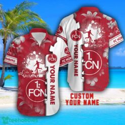 FC Nürnberg Tropical Combo Hawaiian Shirt And Shorts Personalized Name For Fans Product Photo 2