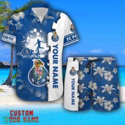 FC Porto Tropical Combo Hawaiian Shirt And Shorts Personalized Name For Fans Product Photo 1