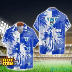 FC Sellier & Bellot Vlasim All Over Printed Logo And Coconut Pattern Hawaiian Shirt Product Photo 1