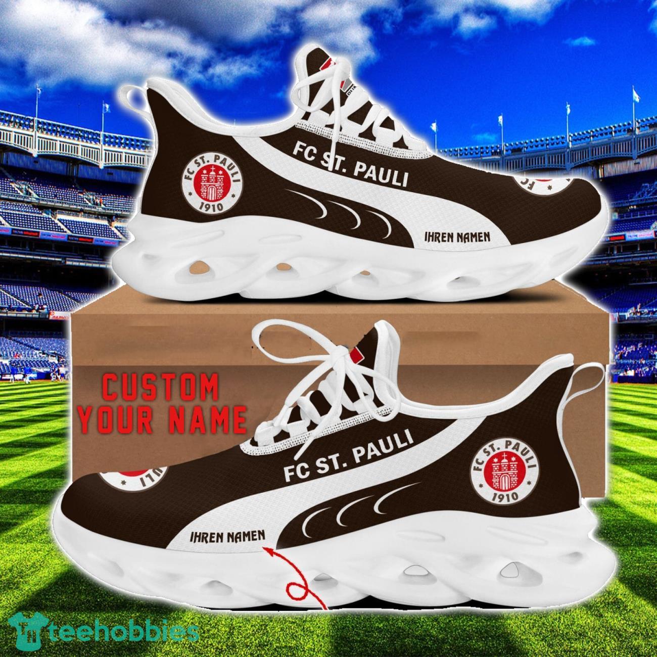 FC St. Pauli Max Soul Shoes Custom Name Men Women Running Sneakers Product Photo 1