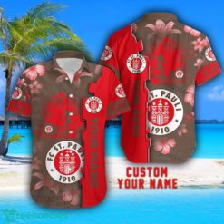 FC St. Pauli Tropical Combo Hawaiian Shirt And Shorts Personalized Name For Fans Product Photo 2