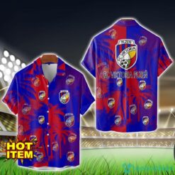 FC Viktoria Plzen All Over Printed Logo And Coconut Pattern Hawaiian Shirt Product Photo 1