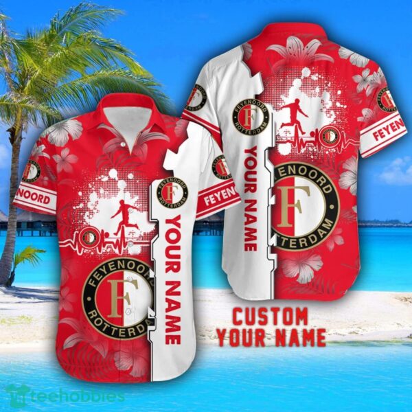 Feyenoord Rotterdam Tropical Combo Hawaiian Shirt And Shorts Personalized Name For Fans Product Photo 2