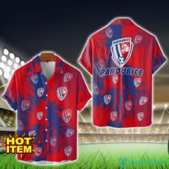 FK Pardubice All Over Printed Logo And Coconut Pattern Hawaiian Shirt Product Photo 1