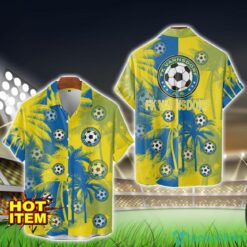FK Varnsdorf All Over Printed Logo And Coconut Pattern Hawaiian Shirt Product Photo 1