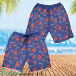 Florida Gators Sailboat and Coconut Pattern Beach Shorts For Fans Product Photo 1