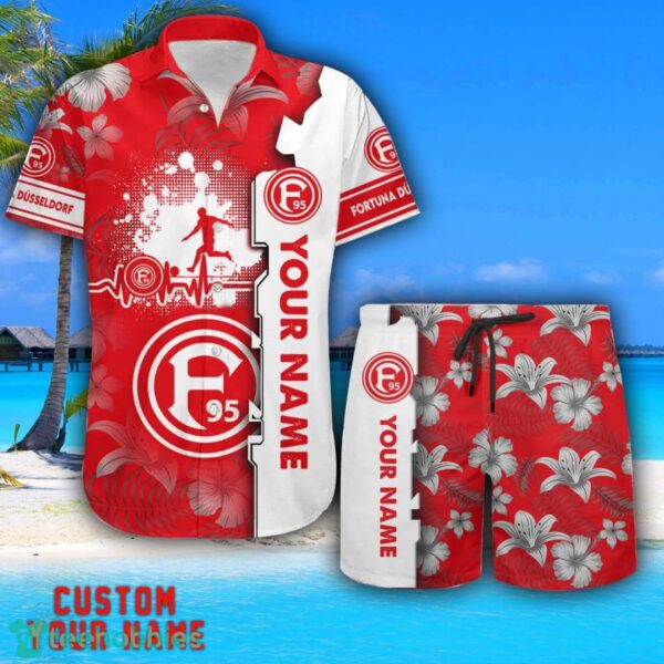 Fortuna Düsseldorf Tropical Combo Hawaiian Shirt And Shorts Personalized Name For Fans Product Photo 1