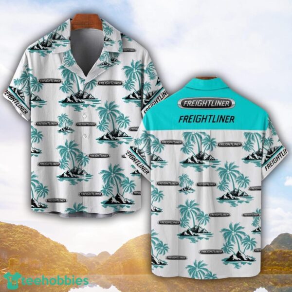 Freightliner Tropical Coconut Pattern Combo 3D Hawaiian Shirt And Shorts Product Photo 1