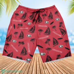 Georgia Bulldogs Sailboat and Coconut Pattern Beach Shorts For Fans Product Photo 2