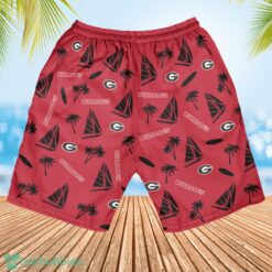 Georgia Bulldogs Sailboat and Coconut Pattern Beach Shorts For Fans Product Photo 3