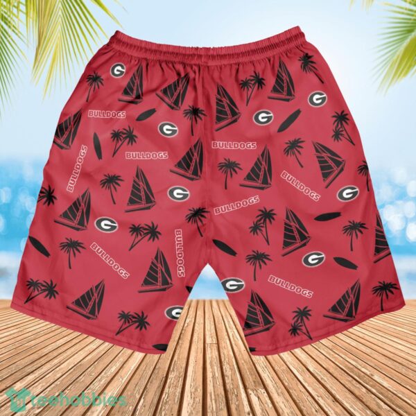 Georgia Bulldogs Sailboat and Coconut Pattern Beach Shorts For Fans Product Photo 3