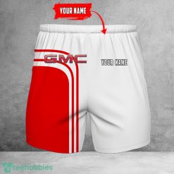 GMC Car 3D Beach Shorts For Men Logo Car And Custom Name For Fans Product Photo 1