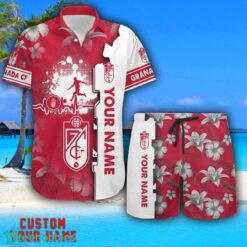 Granada Tropical Combo Hawaiian Shirt And Shorts Personalized Name For Fans Product Photo 1