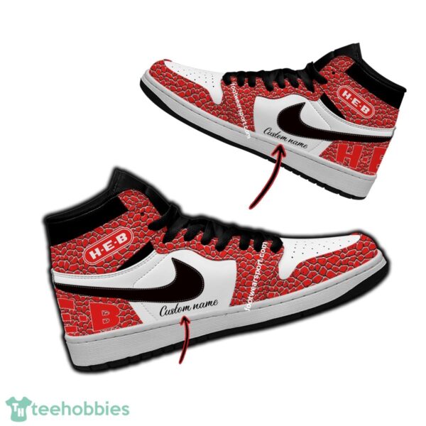 H E B Air Jordan Hightop Shoes Personalized Crocodile Skin Pattern Full Print - H E B Air Jordan Hightop Shoes Personalized Design 2