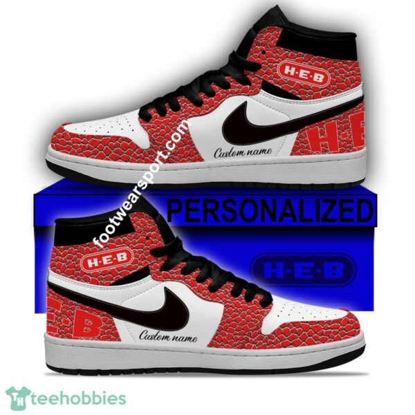 H E B Air Jordan Hightop Shoes Personalized Crocodile Skin Pattern Full Print - H E B Air Jordan Hightop Shoes Personalized Design 1