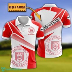 Hallescher FC 3D Polo Shirt Custom Name For Fans Product Photo 1