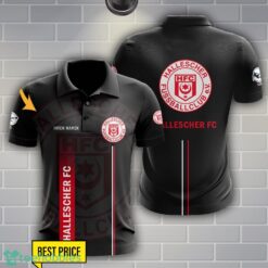 Hallescher FC Polo Shirt Personalized Name Black Color Product Photo 1