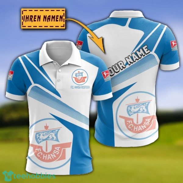Hansa Rostock 3D Polo Shirt Custom Name For Fans Product Photo 1
