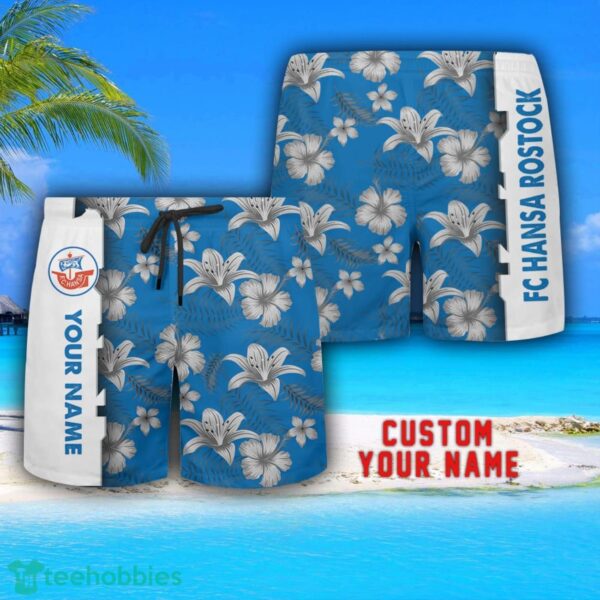 Hansa Rostock Tropical Combo Hawaiian Shirt And Shorts Personalized Name For Fans Product Photo 3