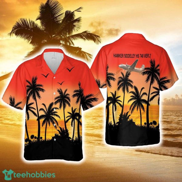 Hawker Siddeley HS 748 ver 2 Aircraft Hawaiian Shirt For Men Women Beach Shirt - Hawker Siddeley HS 748 ver 2 Aircraft Hawaiian Shirt For Men Women Beach Shirt