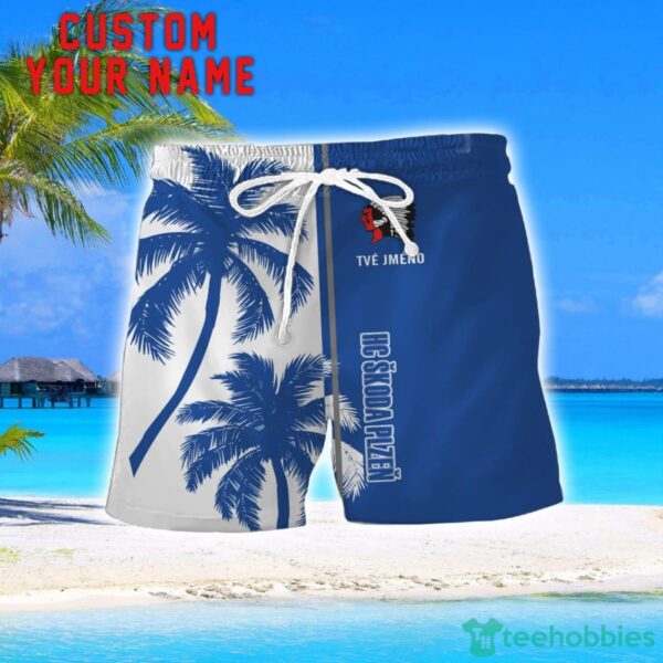 HC Škoda Plzen Coconut Pattern Hawaiian Shirt And Shorts Personalized Name Unique Gift For Summer Product Photo 2