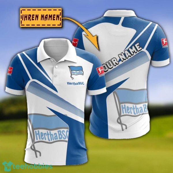 Hertha BSC 3D Polo Shirt Custom Name For Fans Product Photo 1