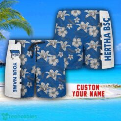 Hertha BSC Tropical Combo Hawaiian Shirt And Shorts Personalized Name For Fans Product Photo 3
