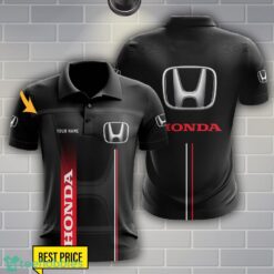 HONDA Polo Shirt Personalized Name Black Color Product Photo 1