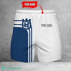 Husqvarna 3D Beach Shorts For Men Logo Car And Custom Name For Fans Product Photo 1