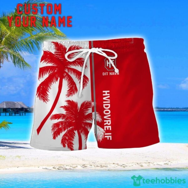 Hvidovre IF Coconut Pattern Hawaiian Shirt And Shorts Personalized Name Unique Gift For Summer Product Photo 2