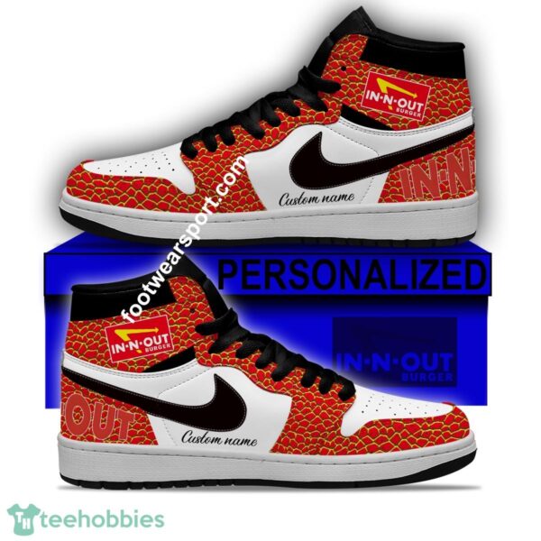 In N Out Air Jordan Hightop Shoes Personalized Crocodile Skin Pattern For Fans Gift - In N Out Air Jordan Hightop Shoes Personalized Design 1