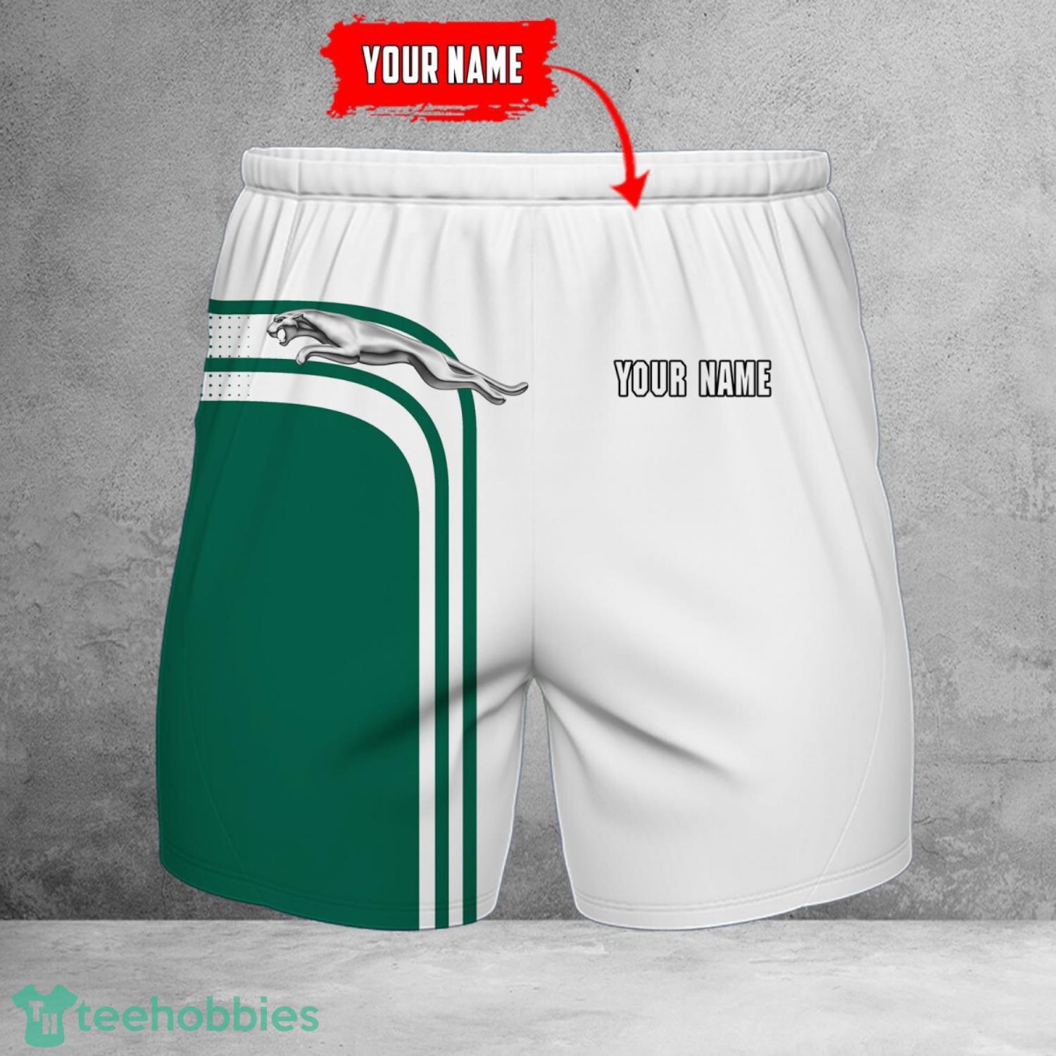 Jaguar Cars 3D Beach Shorts For Men Logo Car And Custom Name For Fans Jaguar Cars 3D Beach Shorts For Men Logo Car And Custom Name For Fans Product Photo 1