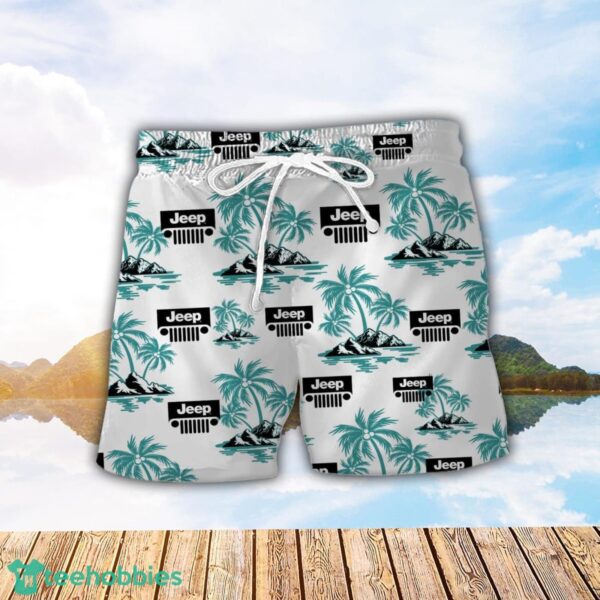 Jeep Wrangler Tropical Coconut Pattern Combo 3D Hawaiian Shirt And Shorts Product Photo 2