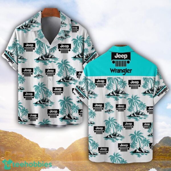 Jeep Wrangler Tropical Coconut Pattern Combo 3D Hawaiian Shirt And Shorts Product Photo 1